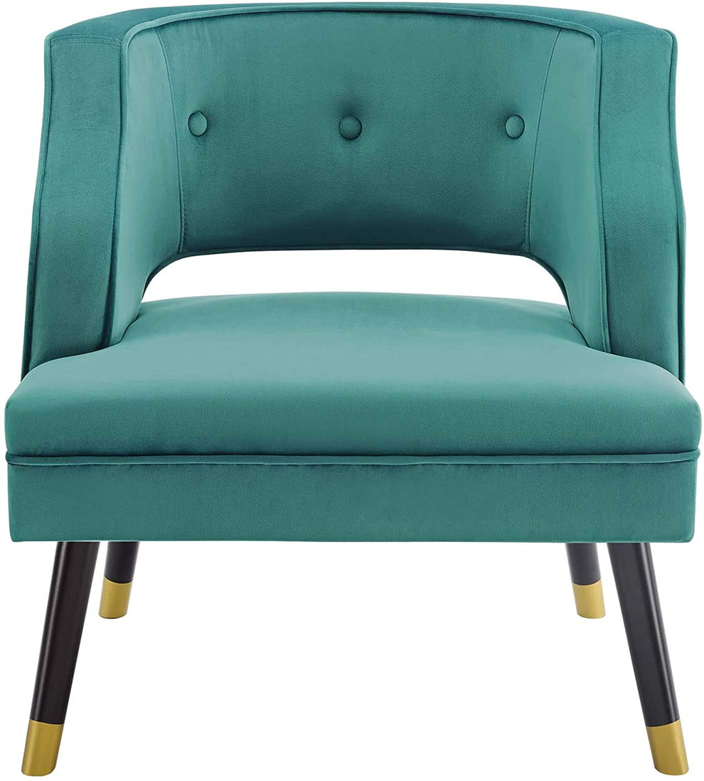 Modway Traipse Button Tufted Open Back Performance Velvet Armchair - EEI-3579 | Armchairs | Modishstore - 12