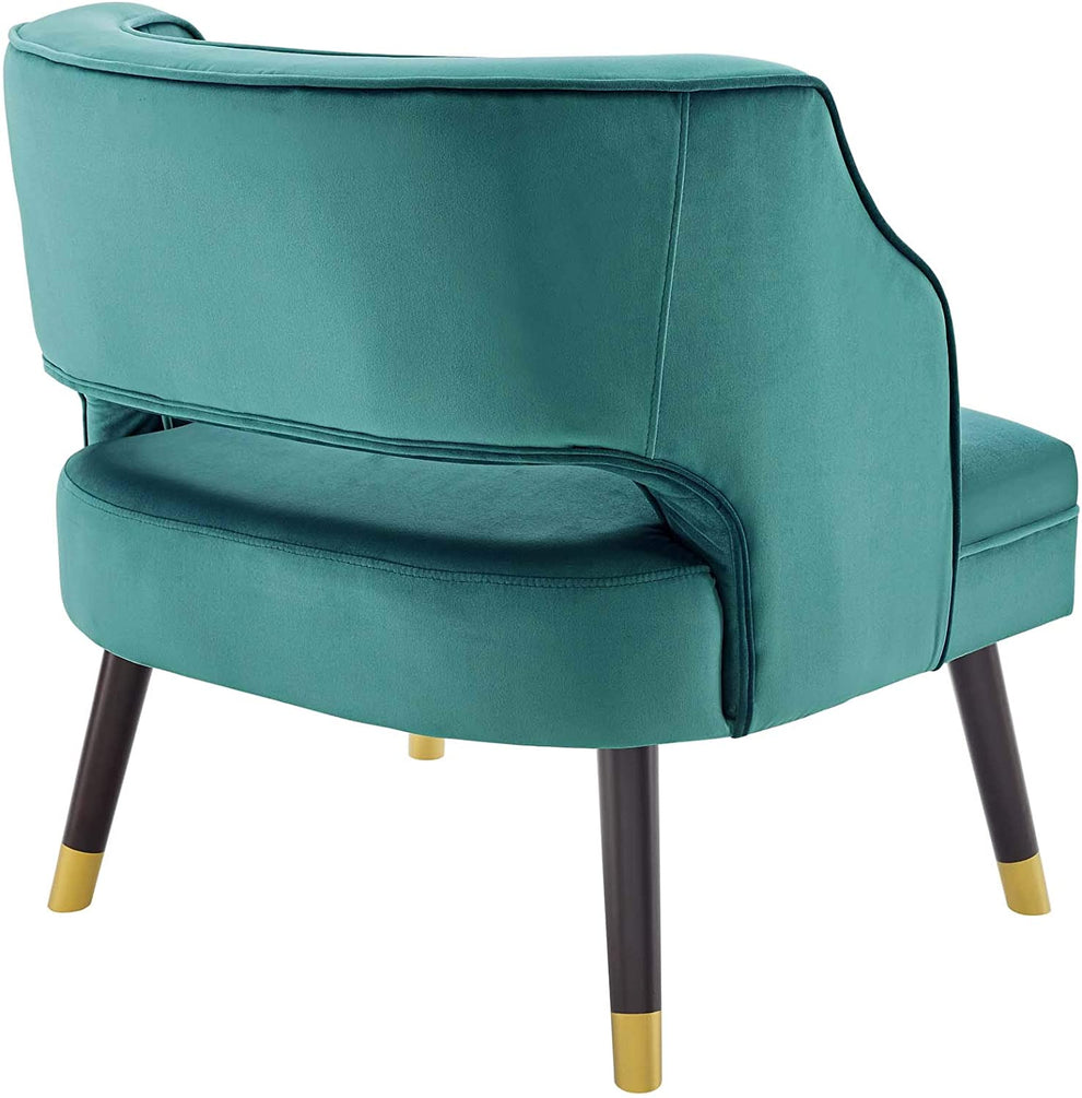 Modway Traipse Button Tufted Open Back Performance Velvet Armchair - EEI-3579 | Armchairs | Modishstore - 9