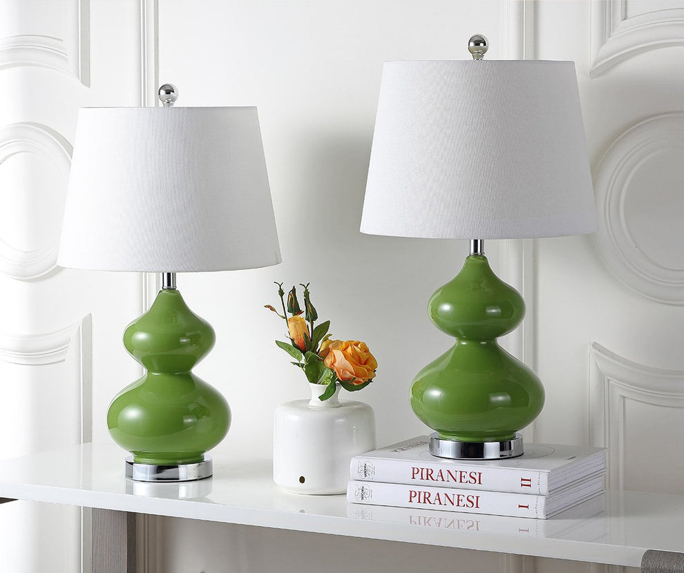 Safavieh Eva Double Gourd Glass Lamp | Table Lamps | Modishstore - 4