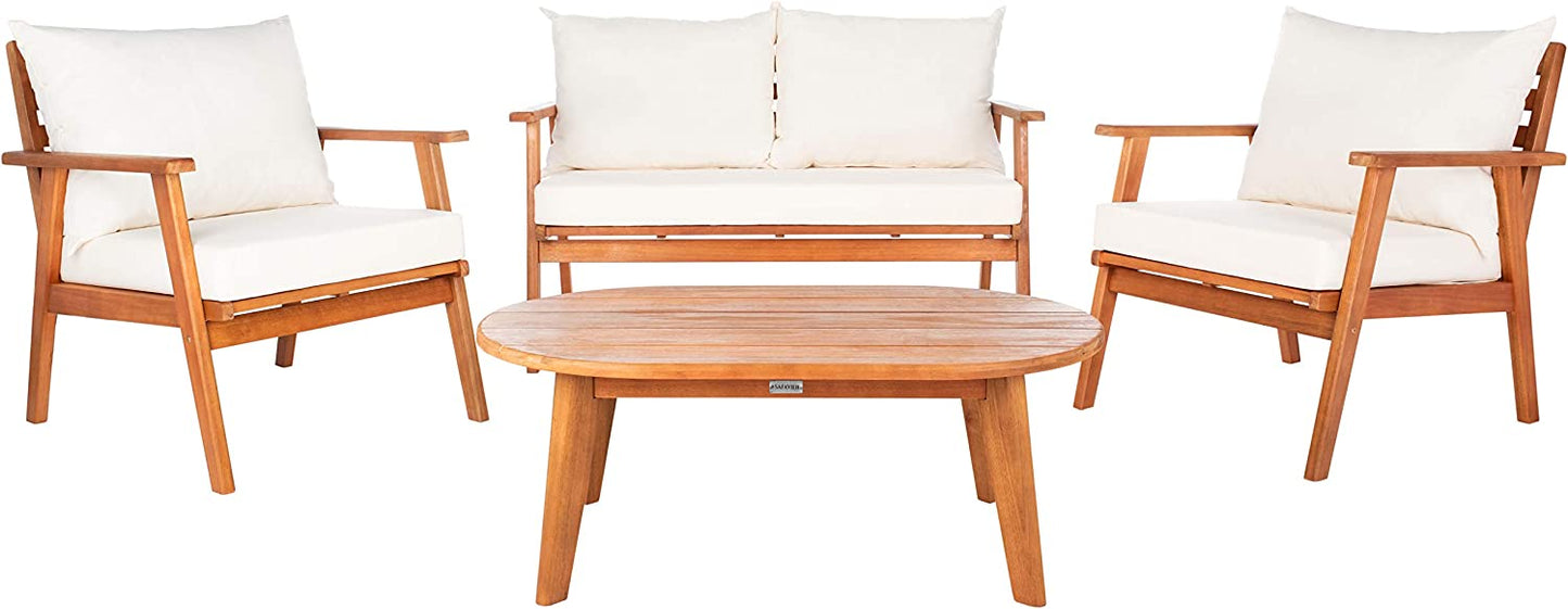 Safavieh Deacon 4 Pc Living Set | Outdoor Sofas, Loveseats & Sectionals | Modishstore - 3