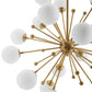 Modway Constellation White Glass and Brass Pendant Chandelier | Chandeliers | Modishstore-4