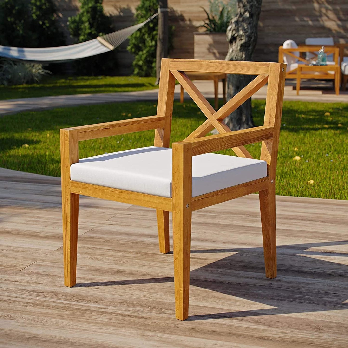Modway Northlake Outdoor Patio Premium Grade A Teak Wood Dining Armchair - EEI-3426 | Outdoor Chairs | Modishstore - 1