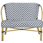 Safavieh Dandra Herringbone Rattan Settee | Outdoor Stools & Benches | Modishstore - 1