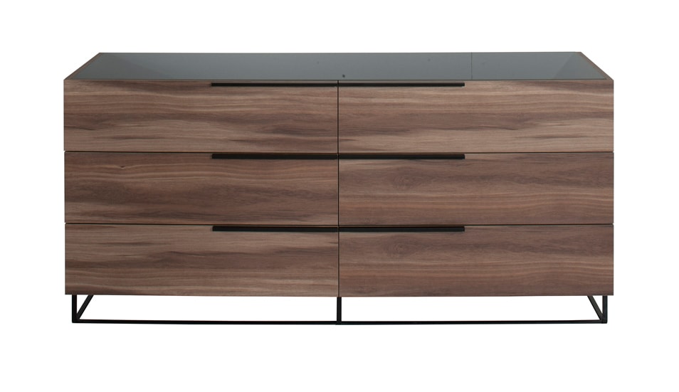 Nova Domus Matteo - Modern Italian Walnut Dresser | Modishstore | Dressers