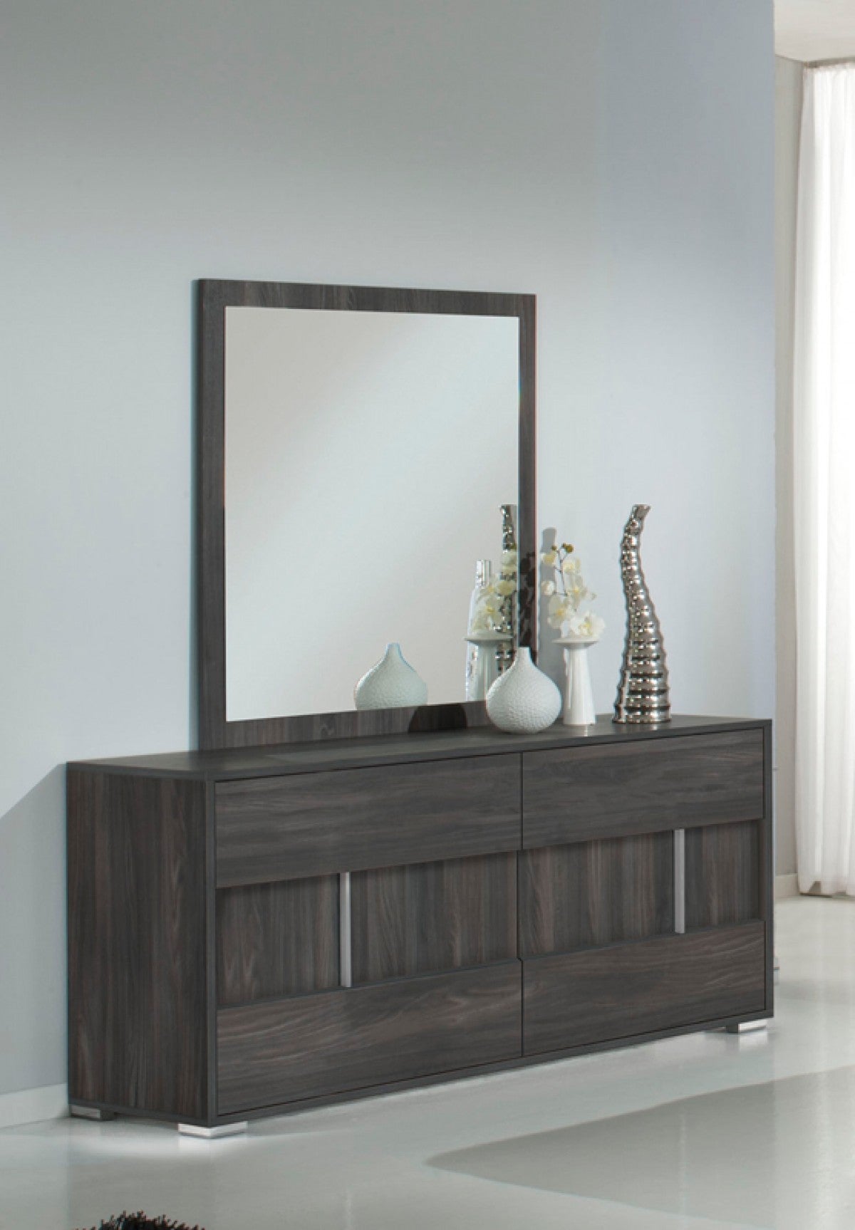 Vig Furniture Moderst Luca Italian Modern Grey Mirror | Modishstore | Mirrors-3