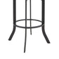 Pharaoh Swivel 26" Black Powder Coated and Black Faux Leather Metal Bar Stool By Armen Living | Bar Stools | Modishstore - 5