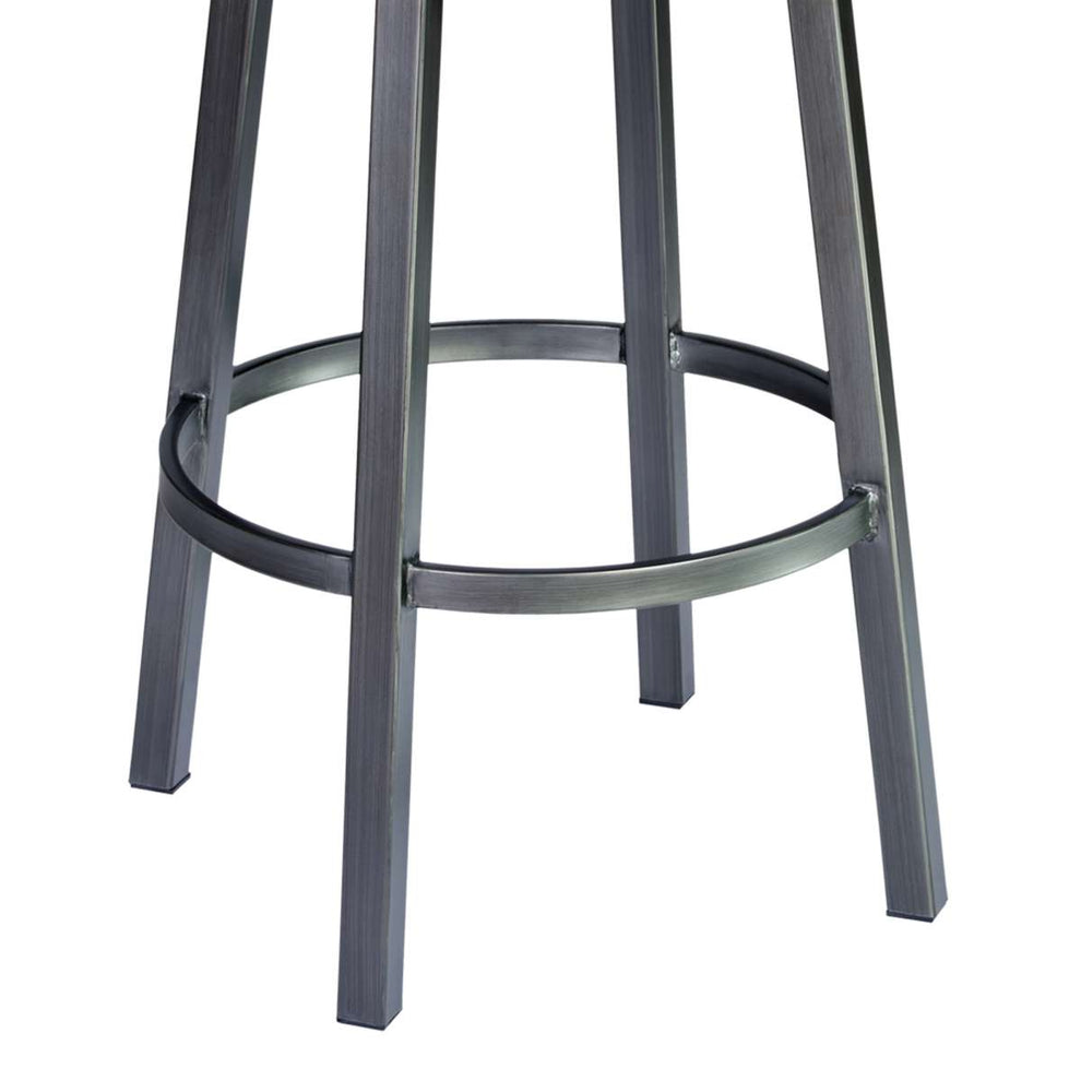 Titana 26" Barstool in Mineral finish with Bandero Tobacco upholstery By Armen Living | Bar Stools | Modishstore - 3