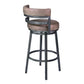 Titana 30" Barstool in Mineral finish with Bandero Tobacco upholstery By Armen Living | Bar Stools | Modishstore - 2