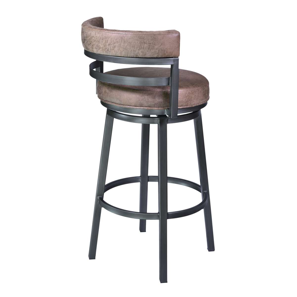 Titana 30" Barstool in Mineral finish with Bandero Tobacco upholstery By Armen Living | Bar Stools | Modishstore - 2