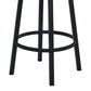 Titana 30" Bar Height Metal Swivel Barstool in Ford Black Pu and Black Finish By Armen Living | Bar Stools | Modishstore - 3