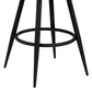 Amador 26" Counter Height Barstool in a Black Powder Coated Finish and Vintage Gray Faux Leather By Armen Living | Bar Stools | Modishstore - 4
