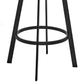 Bronson 30" Bar Height Swivel Bar Stool in Black Finish and Gray Faux Leather By Armen Living | Bar Stools | Modishstore - 7