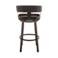 Cohen 30" Bar Height Swivel Bar Stool in Java Brown Finish and Chocolate Faux Leather By Armen Living | Bar Stools | Modishstore - 4