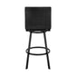 Jermaine 26" Counter Height Swivel Bar Stool in Matt Black Finish with Gray Faux Leather By Armen Living | Bar Stools |  Modishstore  - 8