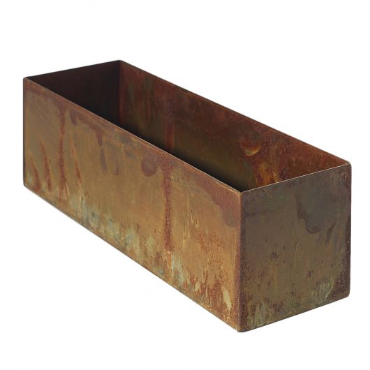 Galveston Distressed Metal Rectangular Planter Set Of 4 By Accent Decor | Planters, Troughs & Cachepots | Modishstore - 3