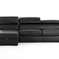 Estro Salotti Sacha Modern Black Leather Reversible Sofa Bed Sectional w/ Storage | Modishstore | Sofas-3