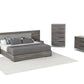 Nova Domus Enzo Italian Modern Grey Oak & Fabric Bed w/ Nightstands-3