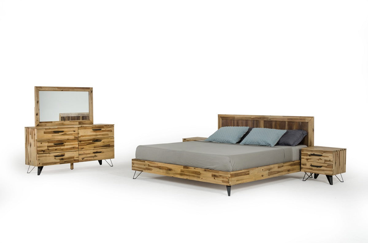 Vig Furniture Modrest Sala Modern Light Wood Dresser & Mirror Set | Modishstore | Dressers-2