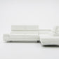 Divani Casa Myst Mini Modern White Eco-Leather Sectional Sofa | Modishstore | Sofas-4