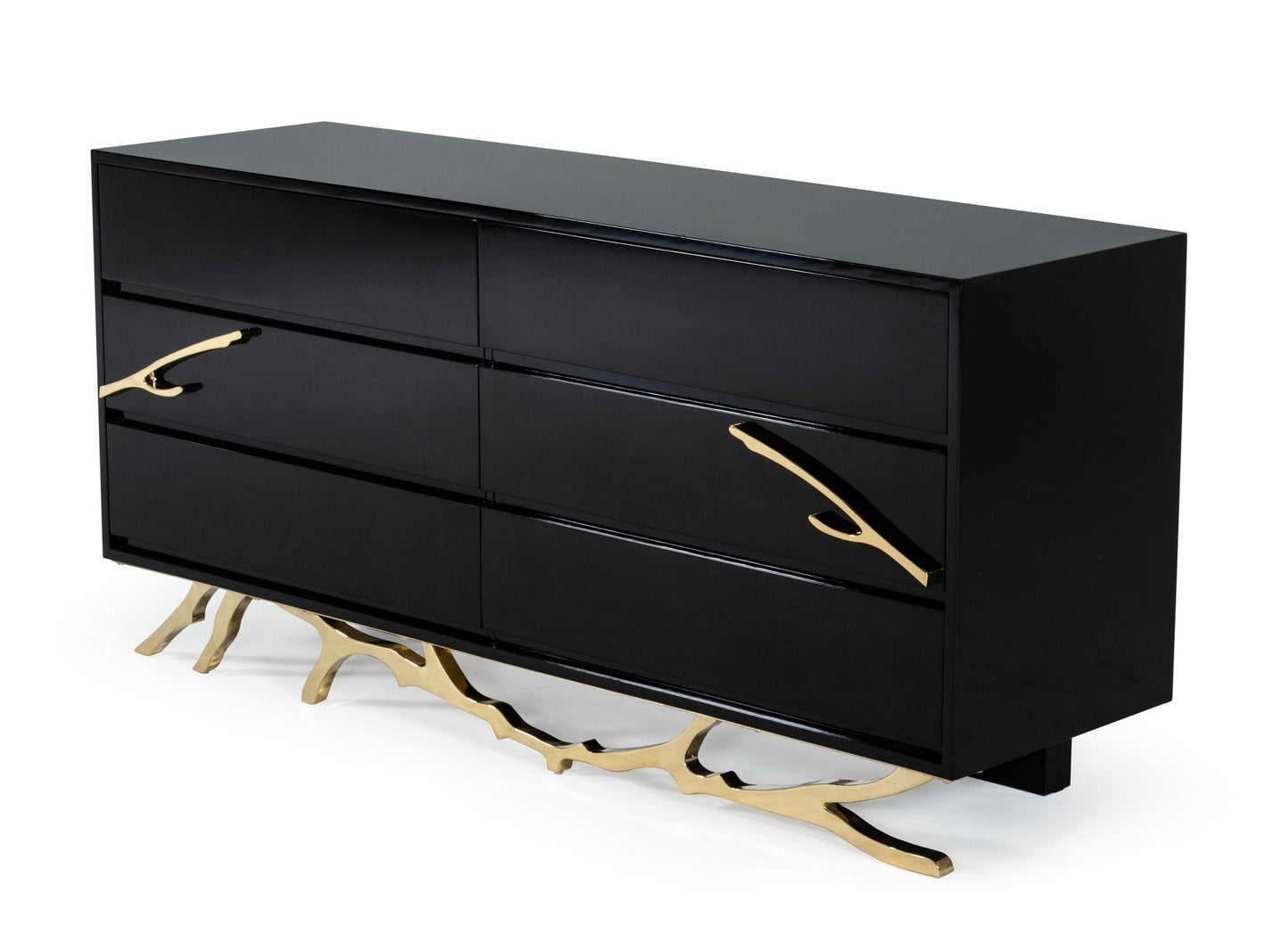 Modrest Legend Modern Black & Gold Dresser | Dresser | Modishstore - 2