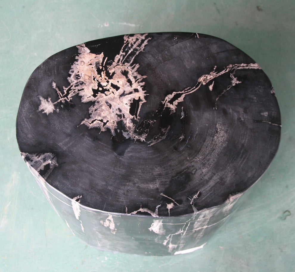 Petrified Wood Log Stool 16"x 12"x 18"H -PFST0742/28-10