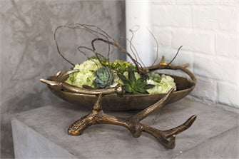 Antler and Antler Bowl Set Of 2 By Accent Decor | Bowls | Modishstore - 2
