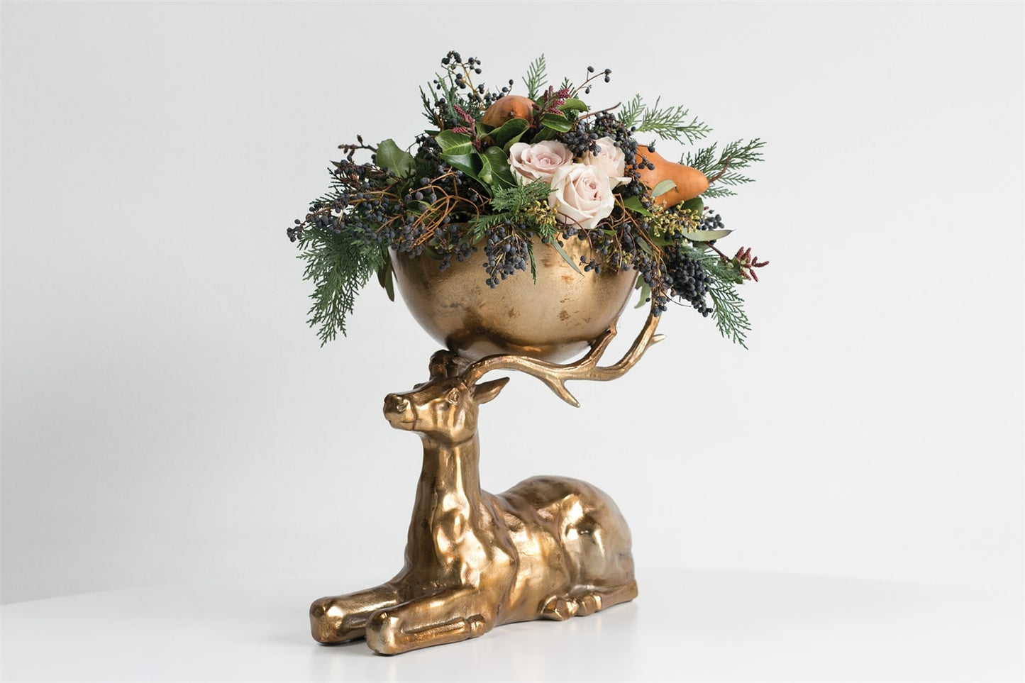 Buck Bowl And Floral Arrangements By Accent Decor | Animals & Pets | Modishstore - 3