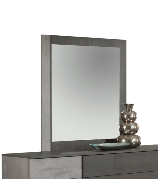 Vig Furniture Nova Domus Palermo Italian Modern Faux Concrete & Grey Mirror | Modishstore | Mirrors