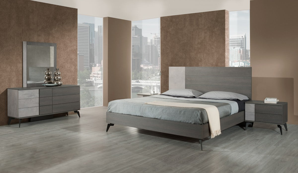 Vig Furniture Nova Domus Palermo Italian Modern Faux Concrete & Grey Mirror | Modishstore | Mirrors-3