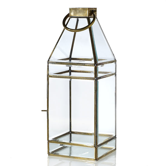 Glass Lantern Set Of 2 By Accent Decor 3 Sizes Clear Glass