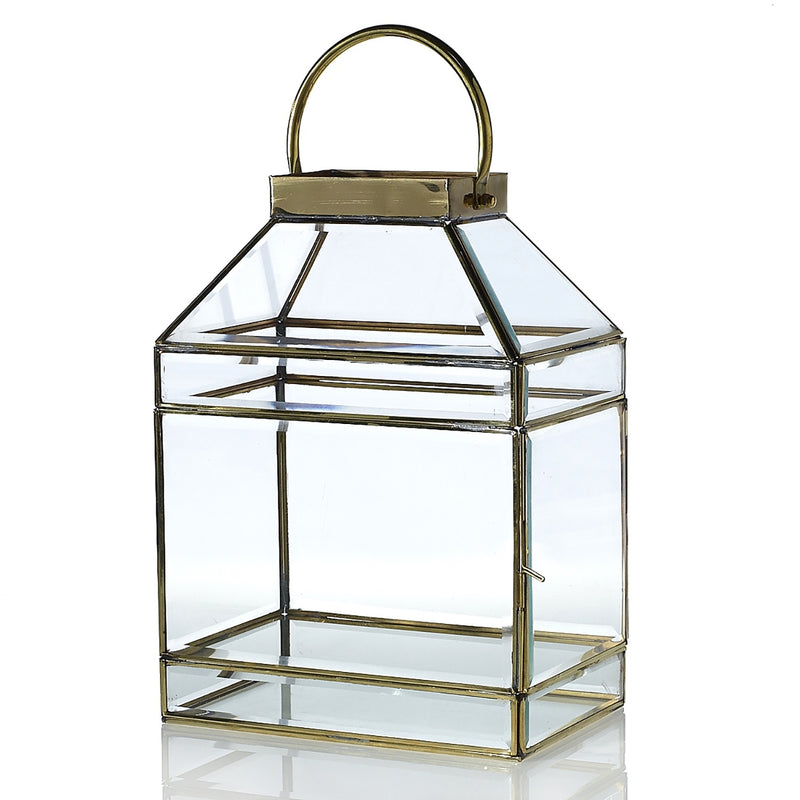 Glass Lantern Set Of 2 By Accent Decor | Lanterns | Modishstore - 2