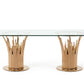 Modrest Paxton Modern Glass & Rosegold Dining Table-2