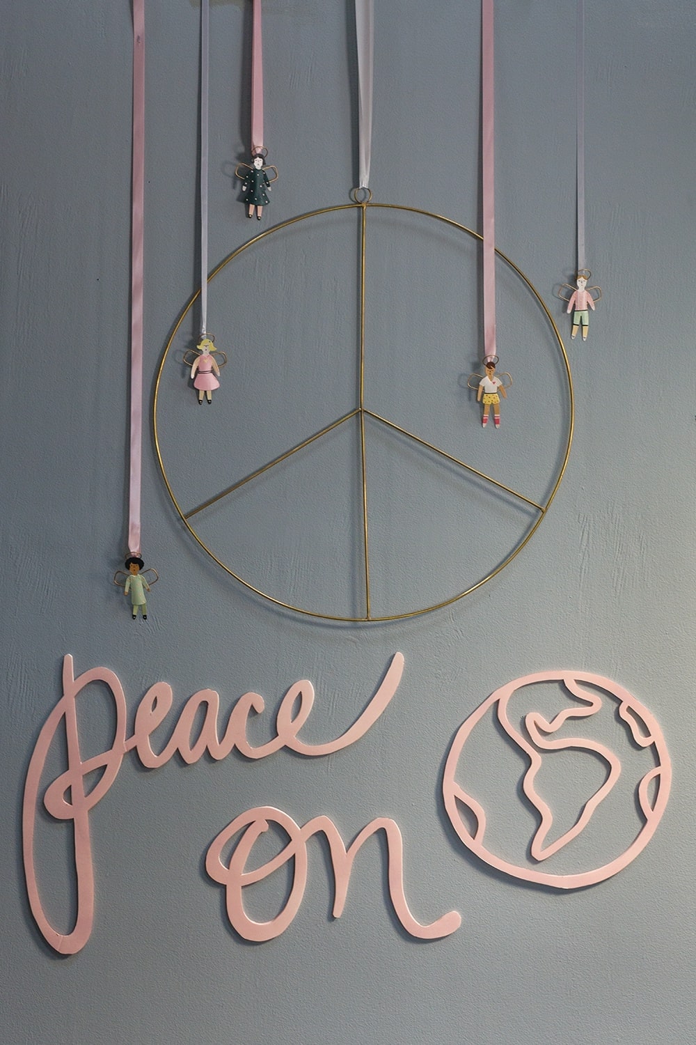 Peace Brass Wreath Set of 6 by Accent Decor | Garland & Wreath | Modishstore - 3