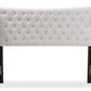 Baxton Studio Cadence Modern and Contemporary Greyish Beige Fabric Button-Tufted King Size Winged Headboard | Modishstore | Headboards-3