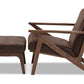 Baxton Studio Bianca Mid-Century Modern Dark Brown Lounge Chair And Ottoman Set | Lounge Chairs | Modishstore - 2