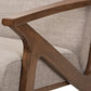 Baxton Studio Bianca Mid-Century Modern Walnut Wood Light Grey Fabric Tufted 3-Seater Sofa | Sofas | Modishstore - 9