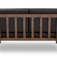 Baxton Studio Venza Mid-Century Modern Walnut Wood Black Faux Leather 3-Piece Livingroom Set | Sofas | Modishstore - 11