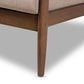 Baxton Studio Venza Mid-Century Modern Walnut Wood Light Brown Fabric Upholstered 3-Piece Livingroom Set | Sofas | Modishstore - 7