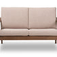 Baxton Studio Venza Mid-Century Modern Walnut Wood Light Brown Fabric Upholstered 3-Piece Livingroom Set | Sofas | Modishstore - 11