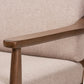 Baxton Studio Venza Mid-Century Modern Walnut Wood Light Brown Fabric Upholstered 3-Piece Livingroom Set | Sofas | Modishstore - 8