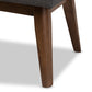 baxton studio elia mid century modern walnut wood light beige fabric button tufted bench | Modish Furniture Store-9