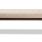 baxton studio elia mid century modern walnut wood light beige fabric button tufted bench | Modish Furniture Store-20