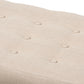 baxton studio elia mid century modern walnut wood light beige fabric button tufted bench | Modish Furniture Store-18