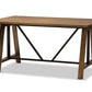 baxton studio nico rustic industrial metal and distressed wood adjustable height work table | Modish Furniture Store-10