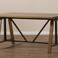 baxton studio nico rustic industrial metal and distressed wood adjustable height work table | Modish Furniture Store-12