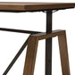 baxton studio nico rustic industrial metal and distressed wood adjustable height work table | Modish Furniture Store-5