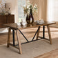 baxton studio nico rustic industrial metal and distressed wood adjustable height work table | Modish Furniture Store-2