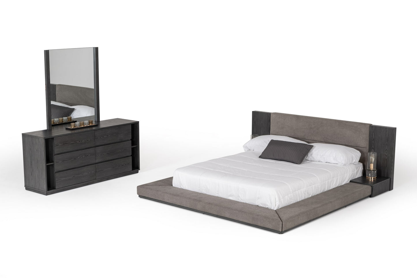 Nova Domus Jagger Modern Grey Bedroom Set | Modishstore | Bedroom Sets-2