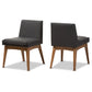 Baxton Studio Nexus Mid-Century Modern Walnut Wood Finishing Dark Fabric Dining Side Chair (Set of 2) | Dining Chairs | Modishstore - 7