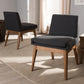 Baxton Studio Nexus Mid-Century Modern Walnut Wood Finishing Dark Fabric Dining Side Chair (Set of 2) | Dining Chairs | Modishstore - 4